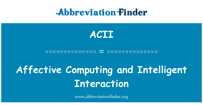 ACII: Affectieve Computing en intelligente interactie
