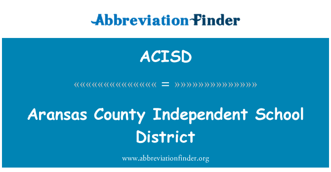 ACISD: Aransas County itsenäinen koulupiiri