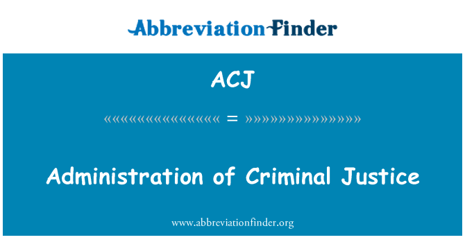 ACJ: Strafrechtspflege