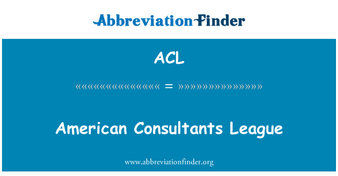 ACL: Ameriški svetovalci liga