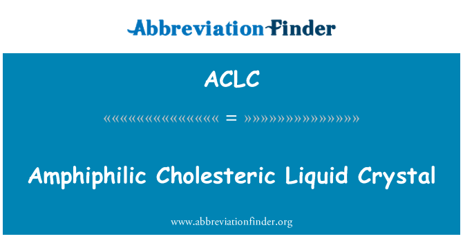ACLC: Amphiphilic Cholesteric tekočih kristalov