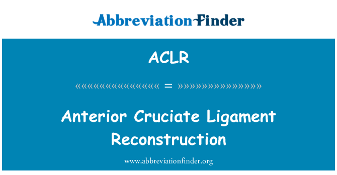 ACLR: Rikostruzzjoni ta ' Ligament anterjuri Cruciate
