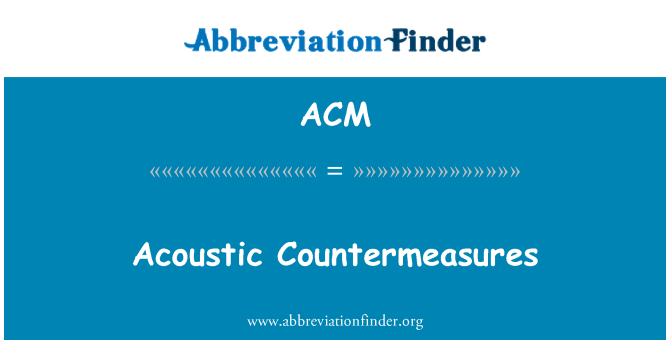 ACM: Contramedidas acústicas