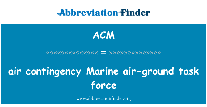 ACM: contingência fuzileiro naval força de tarefa ar-terra do ar