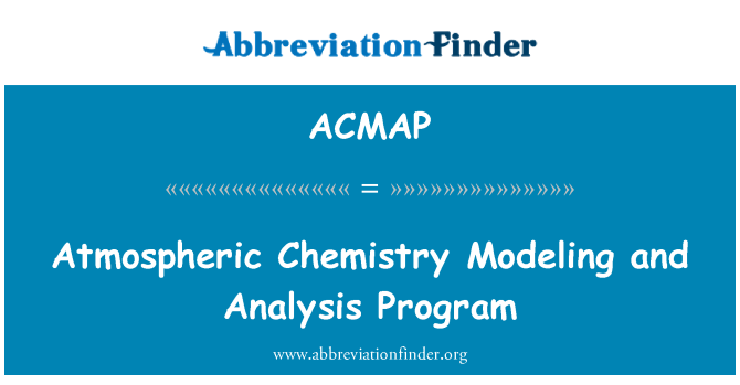 ACMAP: Modellar kimika atmosferika u l-programm ta ' l-analiżi