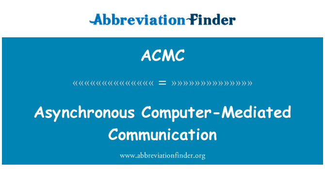 ACMC: Comunicación asincrónica mediada por computadora