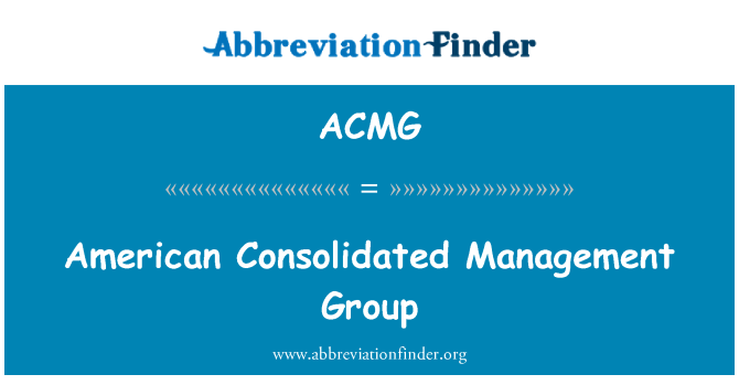 ACMG: American konsolidasi Grup manajemen