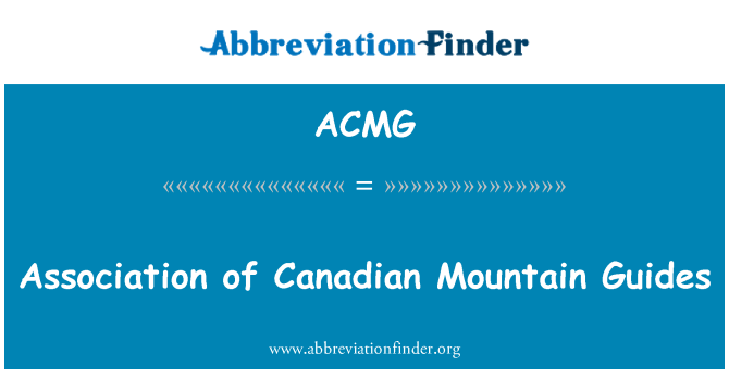 ACMG: Hiệp hội miền núi Canada hướng dẫn