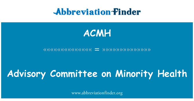 ACMH: Komite konseye sou sante minorite