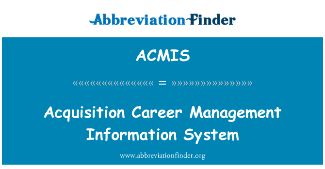 ACMIS: Informacje systemu zarządzania karierą nabycia