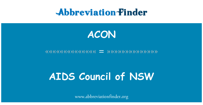 ACON: SIDA Consejo de NSW