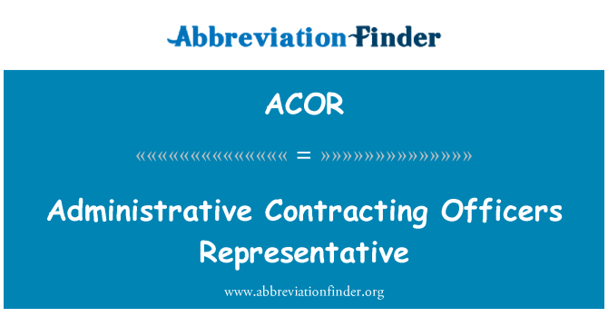 ACOR: Representante de oficiales contratación administrativa