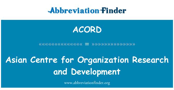 ACORD: Azi sant pou rechèch Oganizasyon Et developman