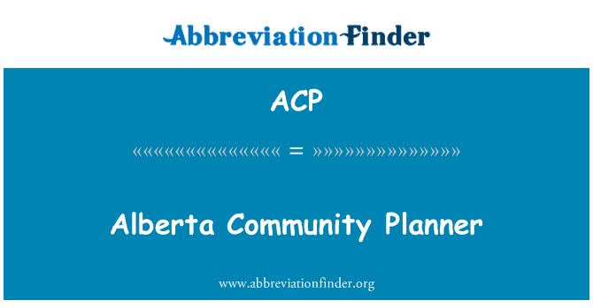 ACP: Alberta Komunità Planner