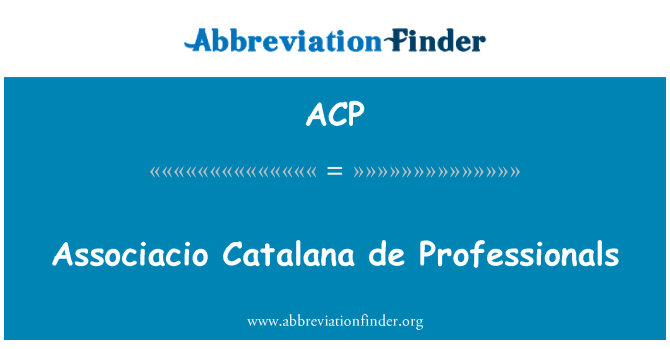 ACP: Associacio Catalana de strokovnjakov