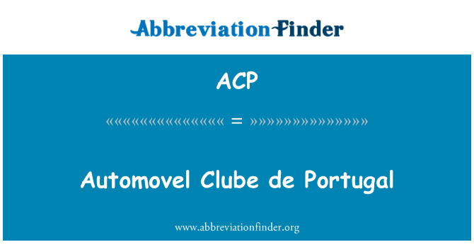 ACP: Automovel Clube de Portugal