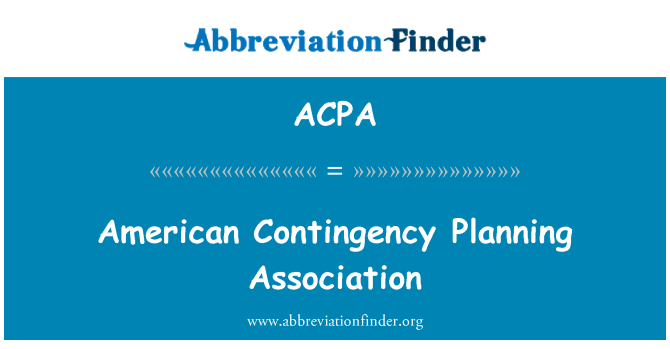 ACPA: Dijans planifikasyon asosiyasyon Ameriken