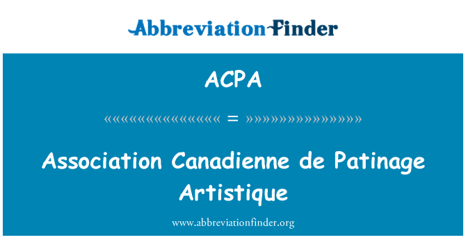 ACPA: Associazione Canadienne de Patinage Artistique