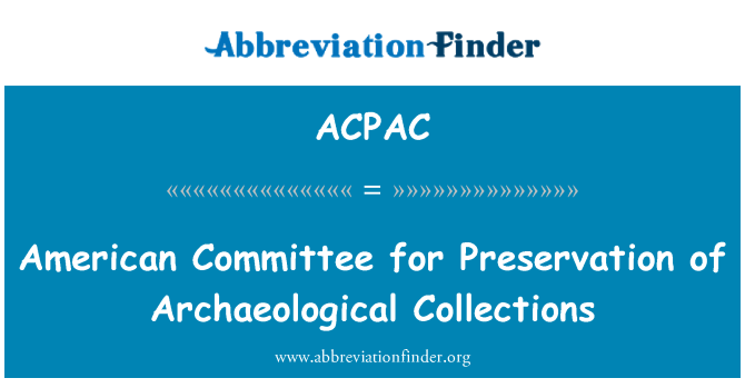 ACPAC: Americký Výbor pro konzervaci archeologických sbírek
