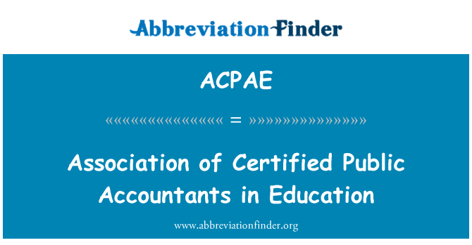 ACPAE: 教育で公認会計士の協会