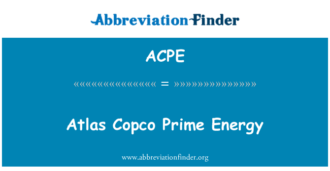 ACPE: Atlas Copco pwemye enèji