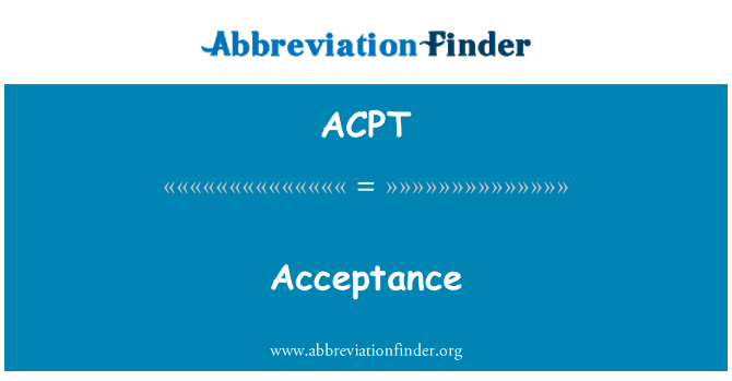 ACPT: L-aċċettazzjoni