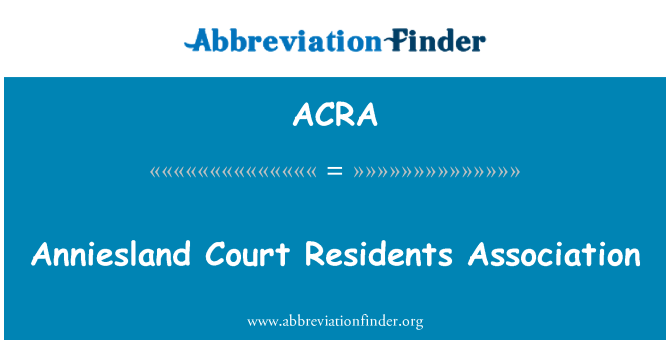 ACRA: Anniesland Court Residents Association