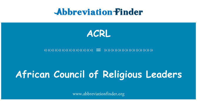 ACRL: Rady afrických náboženských vůdců