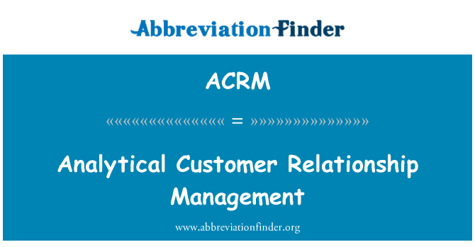 ACRM: Analyse kliyan relasyon Gestion