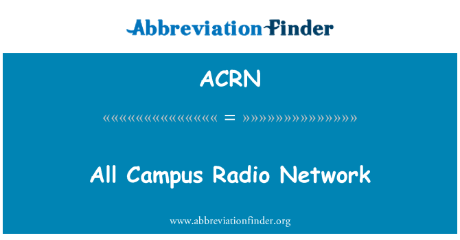 ACRN: Sve kampusa Radio mreža
