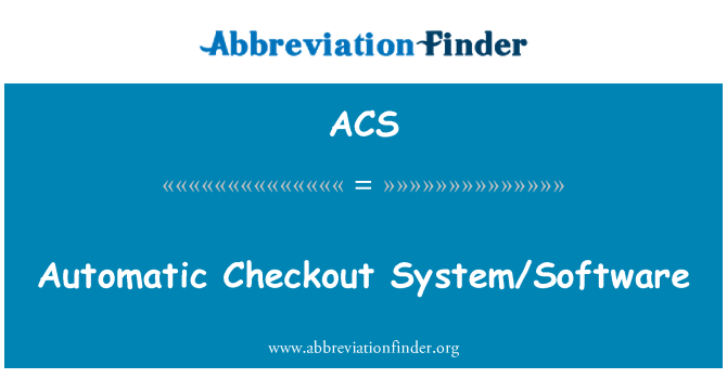 ACS: Automatická pokladna systém/Software