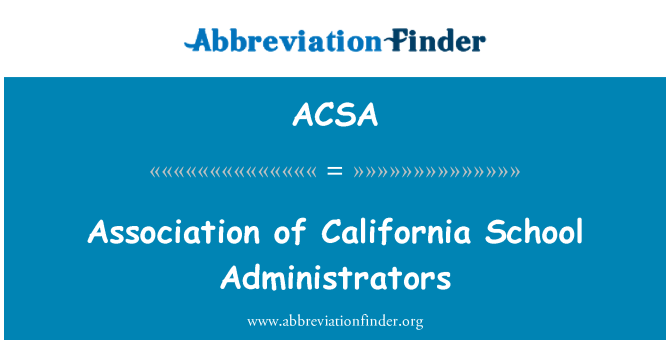 ACSA: Association of California koulujen hallinto