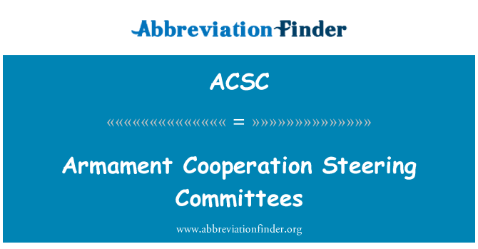 ACSC: Armament Cooperation Steering Committees