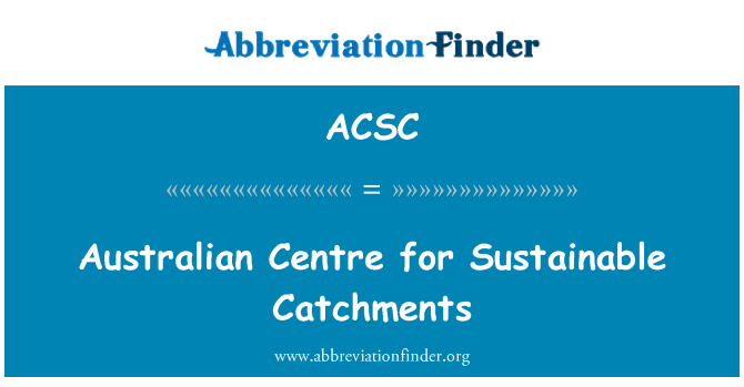 ACSC: Centre Ostralyen pou zones Durable