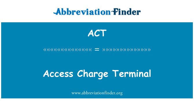 ACT: Tillgång avgift Terminal