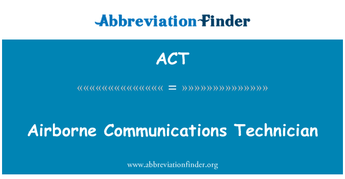 ACT: Teknisyen kominikasyon avyon kago