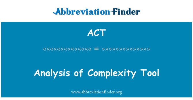 ACT: Análise de complexidade ferramenta