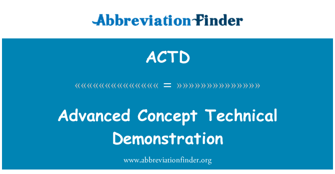 ACTD: Demonstrasyon teknik avanse konsèp