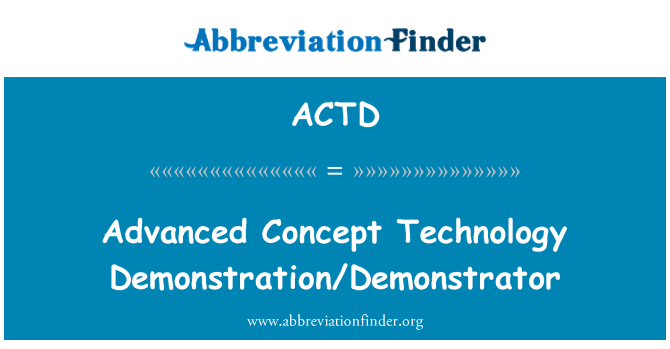 ACTD: Konsèp modèn teknoloji demonstrasyon/UN