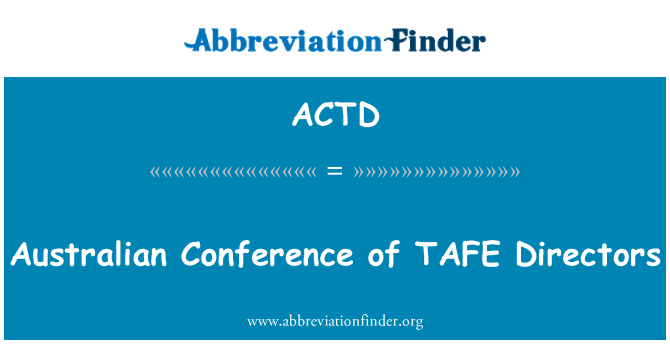 ACTD: Ausztrál konferenciát TAFE igazgatók