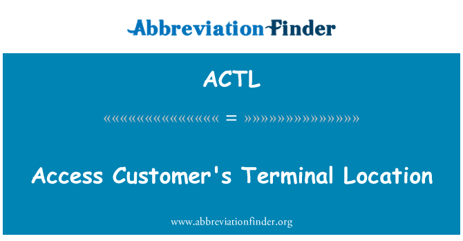 ACTL: Taċċessa l-post tat-Terminal tal-klijent