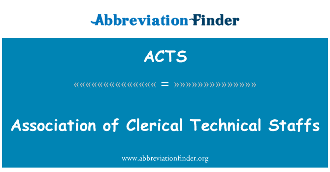 ACTS: Association des Staffs techniques cléricales
