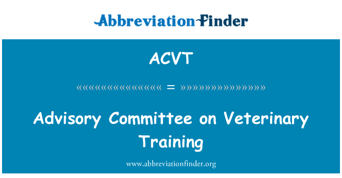 ACVT: Veterinārās izglītības padomdevēju komiteju