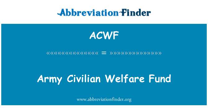 ACWF: Byennèt sosyal sivil fon lame an