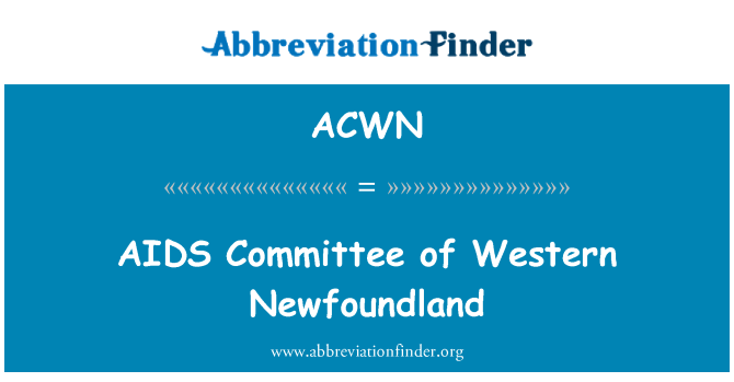 ACWN: AIDS Επιτροπής της Δυτικής νέας γης