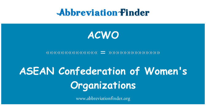 ACWO: 아세안 국가 연합 여성 단체의