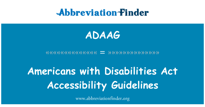 ADAAG: Nord-americans amb discapacitat actuar pautes d'accessibilitat
