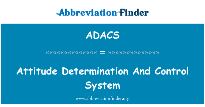 ADACS: Determinazione di atteggiamento e sistema di controllo