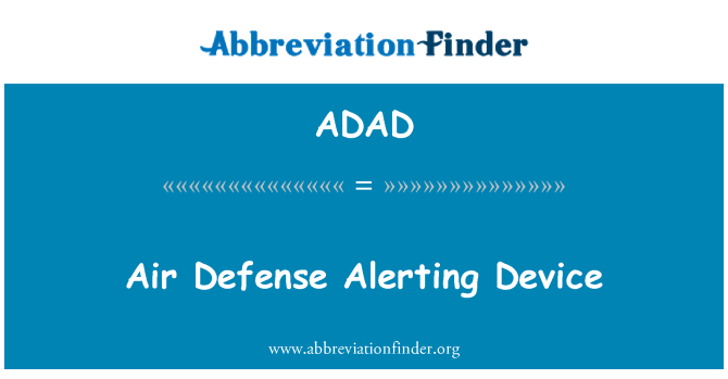 ADAD: Air Defense advare enheden