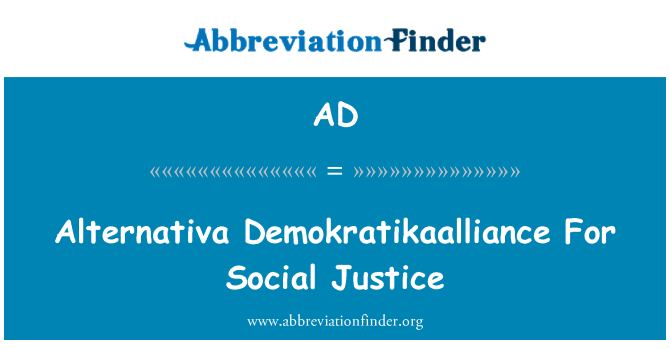 AD: 收容 Demokratikaalliance 社會正義